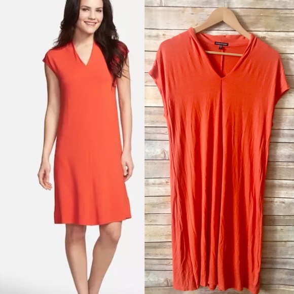 eileen fisher orange dress